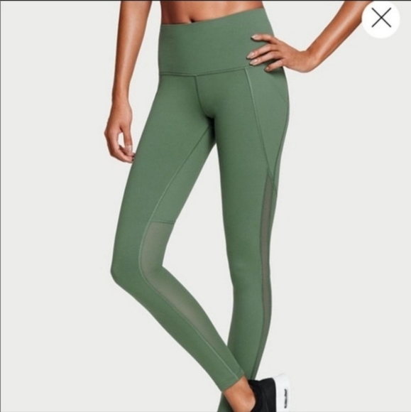 Victoria sport sage green knockout pocket athletic leggings Lg - Picture 13 of 13